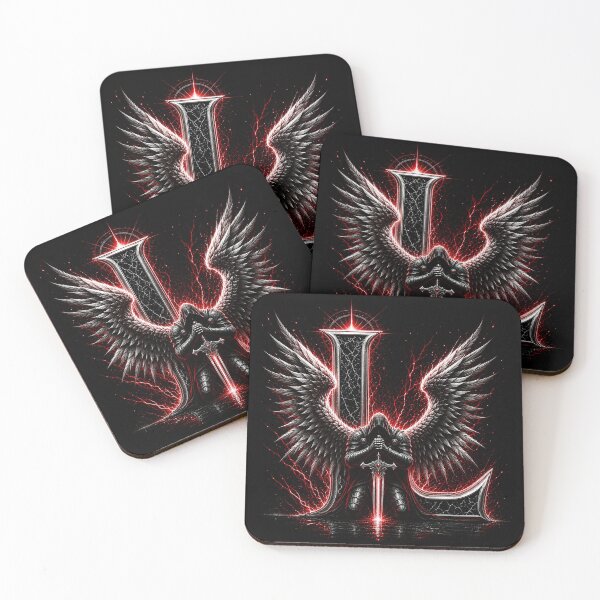 Item preview, Crimson Oath Sentinel Letter L designed and sold by BlissBlvdShop.
