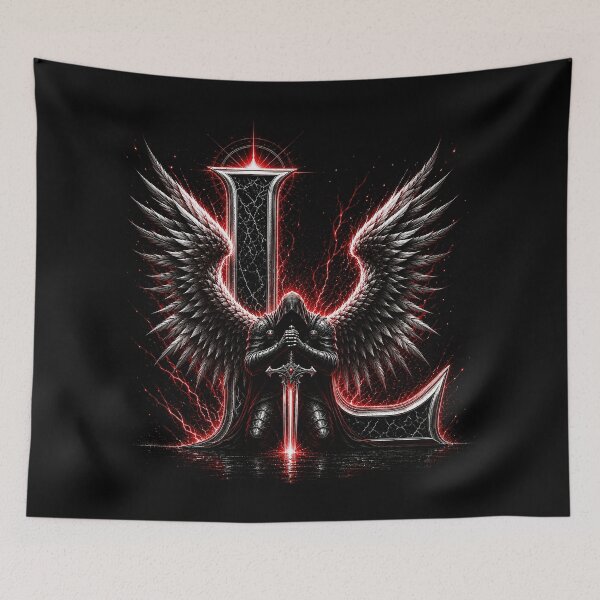 Item preview, Crimson Oath Sentinel Letter L designed and sold by BlissBlvdShop.