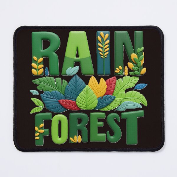 Item preview, rain forest botanical colorful typographic botanical design designed and sold by SmashingDeals.
