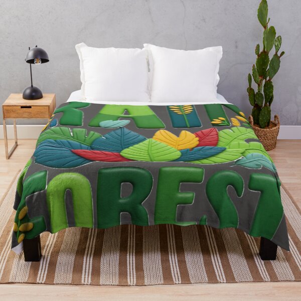 Item preview, rain forest botanical colorful typographic botanical design designed and sold by SmashingDeals.