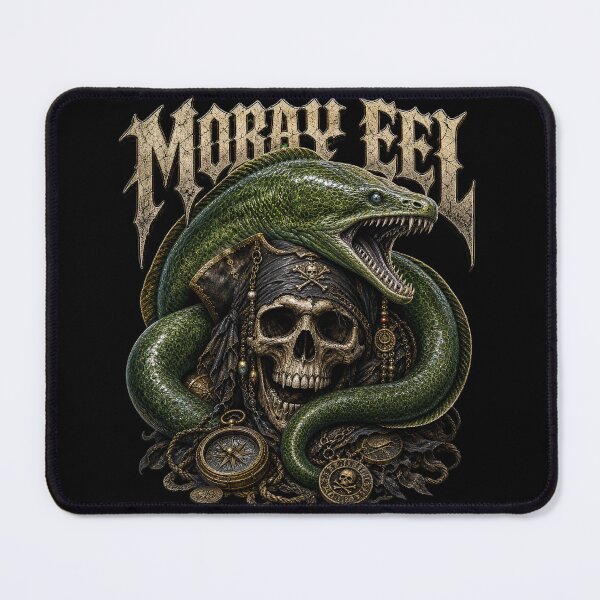 Item preview, Gothic Moray Eel Skull Tattoo Marine Design designed and sold by Uglyandcute.