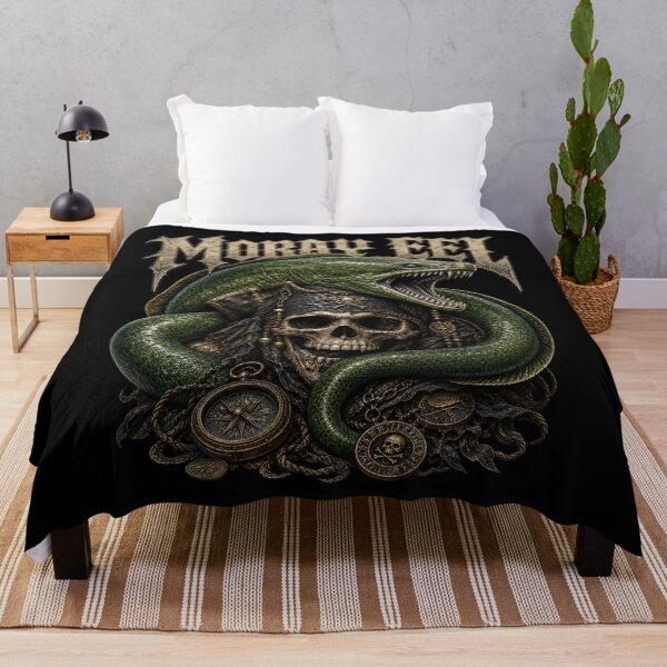 Item preview, Gothic Moray Eel Skull Tattoo Marine Design designed and sold by Uglyandcute.