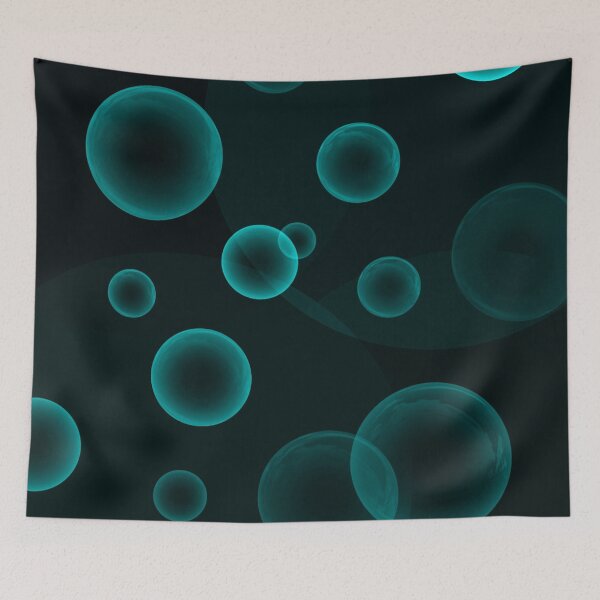 Item preview, colorful 3d bubbles blue version designed and sold by meuliasshop.