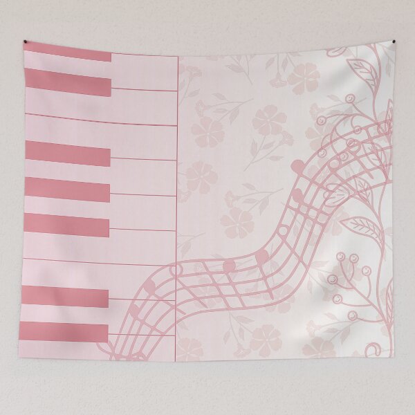 Item preview, muted pink piano vintage style pattern designed and sold by meuliasshop.