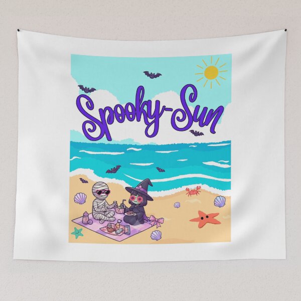 Item preview, Spooky-Sun: Chibi Witch and Mummy Beach Day designed and sold by VibranPalette.
