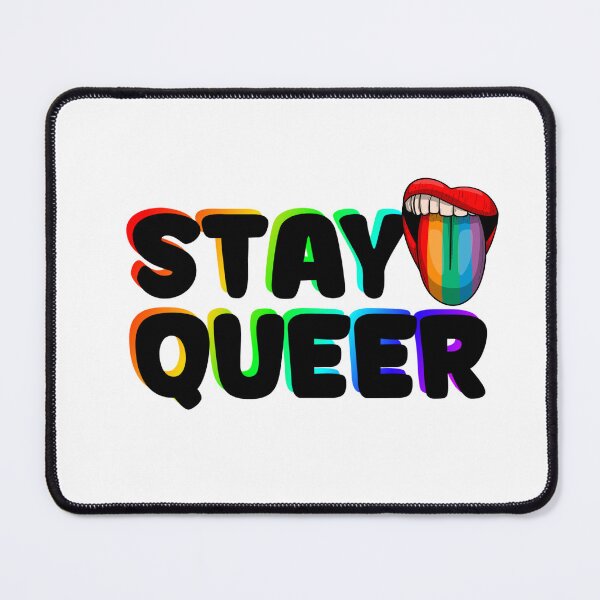 Item preview, Stay Queer Retro Glitch Rainbow Pride Graphic designed and sold by feralheartsclub.