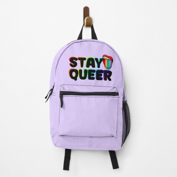 Item preview, Stay Queer Retro Glitch Rainbow Pride Graphic designed and sold by feralheartsclub.