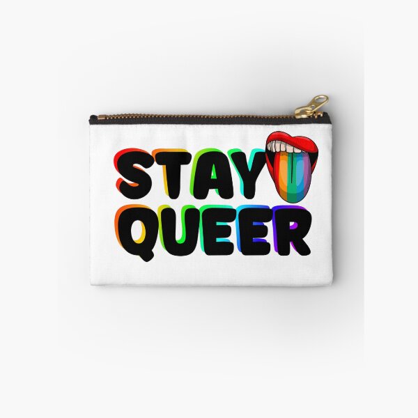Item preview, Stay Queer Retro Glitch Rainbow Pride Graphic designed and sold by feralheartsclub.