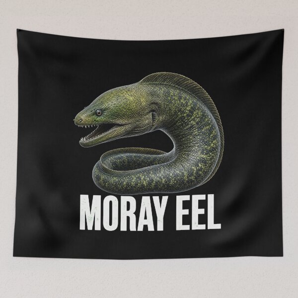 Item preview, Minimalist Moray Eel Modern Marine Wildlife Design designed and sold by Uglyandcute.