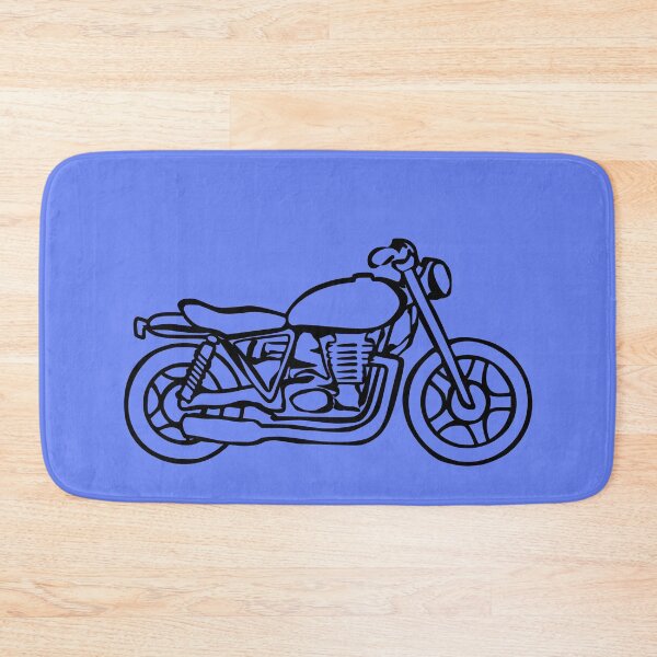 Item preview, Black Line Drawn Motorbike in Blue and Black designed and sold by Adamo-illustration.