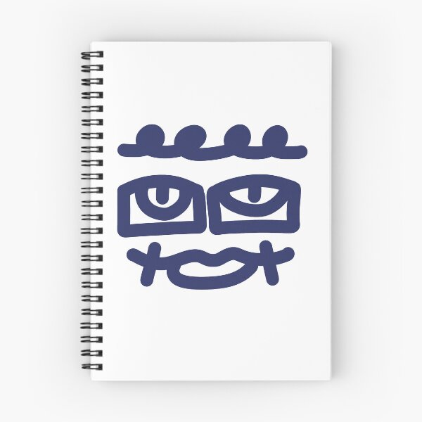 Item preview, Navy Blue Abstract Doodle Face – Minimalist Geometric Character Art designed and sold by felipemaldonadoart.