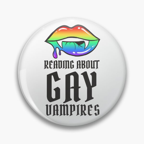 Item preview, Reading About Gay Vampires Rainbow Fangs Bookish Pride designed and sold by feralheartsclub.