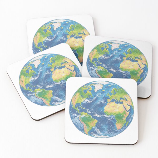 Item preview, Colorful Painted Earth Planet Illustration | Space Art designed and sold by TeyArtWork.