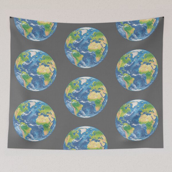 Item preview, Colorful Painted Earth Planet Illustration | Space Art designed and sold by TeyArtWork.