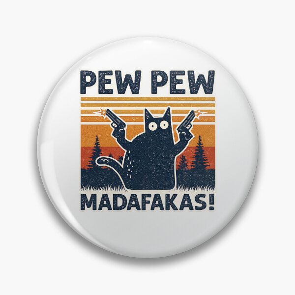 Item preview, Cat Pew Pew Madafakas Funny Vintage Graphic designed and sold by lvlupthreads.