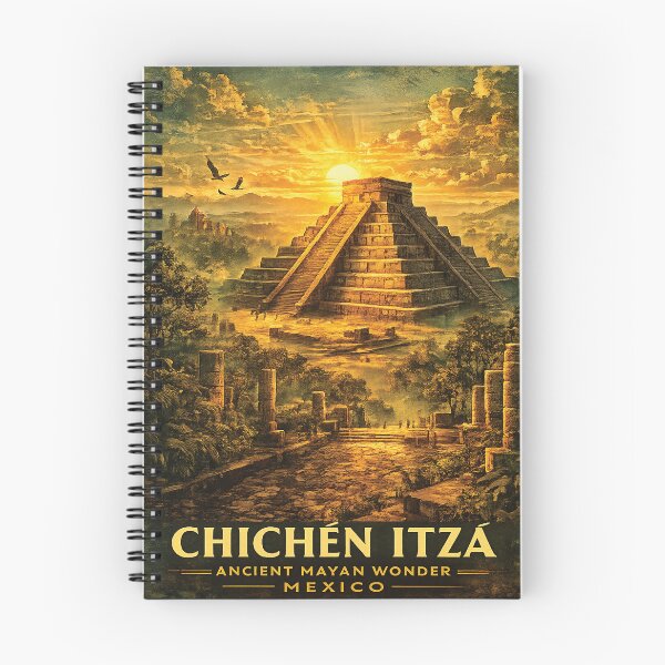 Item preview, Chichén Itzá Art Deco Travel Poster | Ancient Maya Pyramid | Mexico Wall Art designed and sold by GnuArt.
