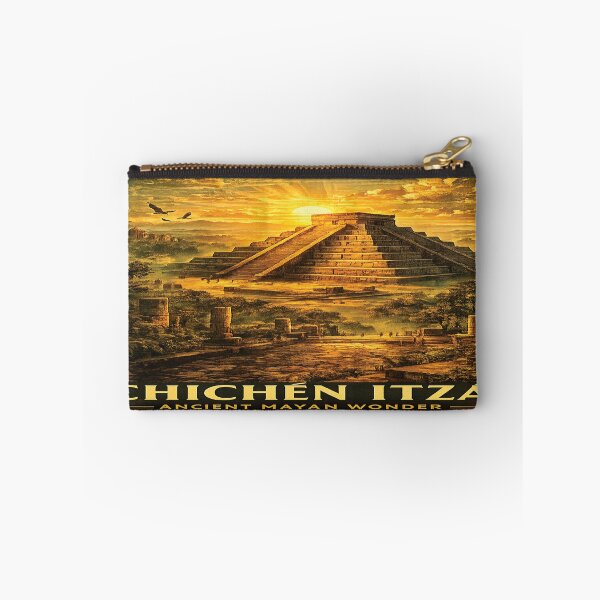 Item preview, Chichén Itzá Art Deco Travel Poster | Ancient Maya Pyramid | Mexico Wall Art designed and sold by GnuArt.