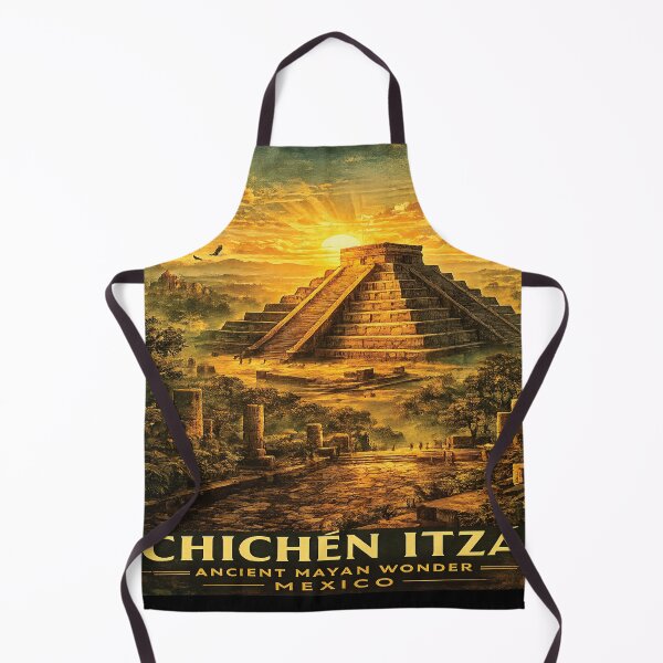 Item preview, Chichén Itzá Art Deco Travel Poster | Ancient Maya Pyramid | Mexico Wall Art designed and sold by GnuArt.