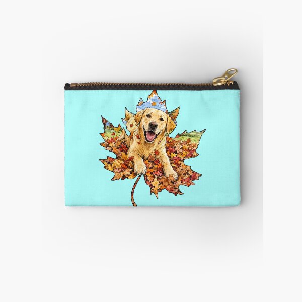 Item preview, Fall Yellow Labrador Retriever Playing In Autumn Leaves designed and sold by Lion and Lamb Design.