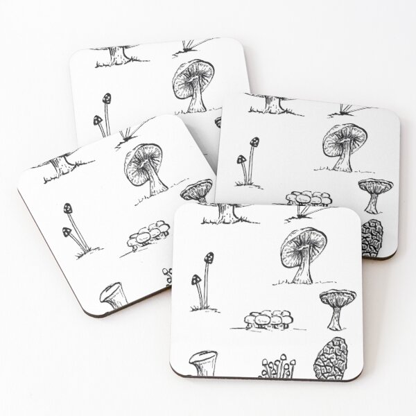 Item preview, Hand-Drawn Mushroom Collection – Botanical Fungi Line Art designed and sold by ArtwithKellie.