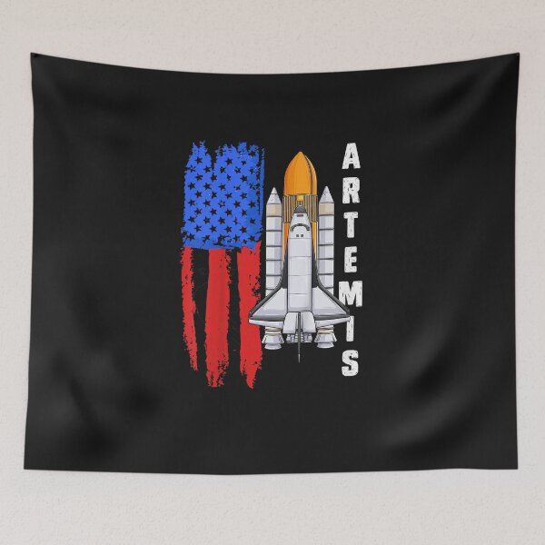 Item preview, Artemis III Space Rocket Us Flag Patriotic Lunar Mission Tee designed and sold by FrankIsabel.