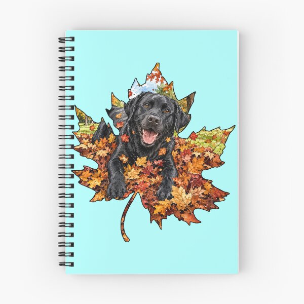 Item preview, Fall Black Labrador Retriever Playing In Autumn Leaves designed and sold by Lion and Lamb Design.