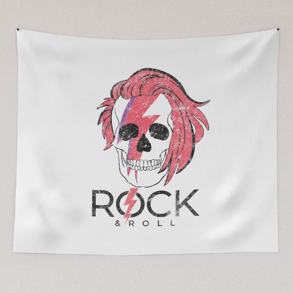 Item preview, Vintage Glam Rock Skull Lightning Bolt Graphic designed and sold by The secret storage room.