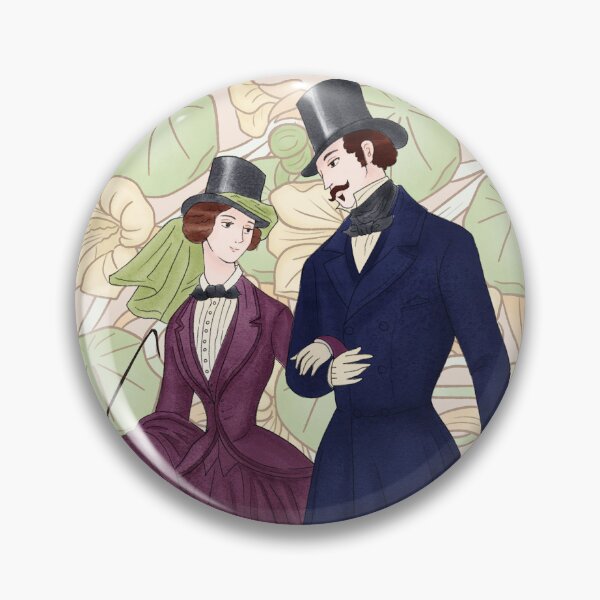 Item preview, 1850 Victorian Couple Watercolour Illustration Design designed and sold by MariOyama.
