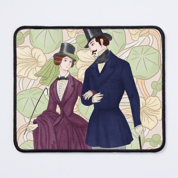 Item preview, 1850 Victorian Couple Watercolour Illustration Design designed and sold by MariOyama.