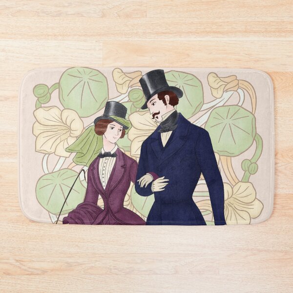Item preview, 1850 Victorian Couple Watercolour Illustration Design designed and sold by MariOyama.