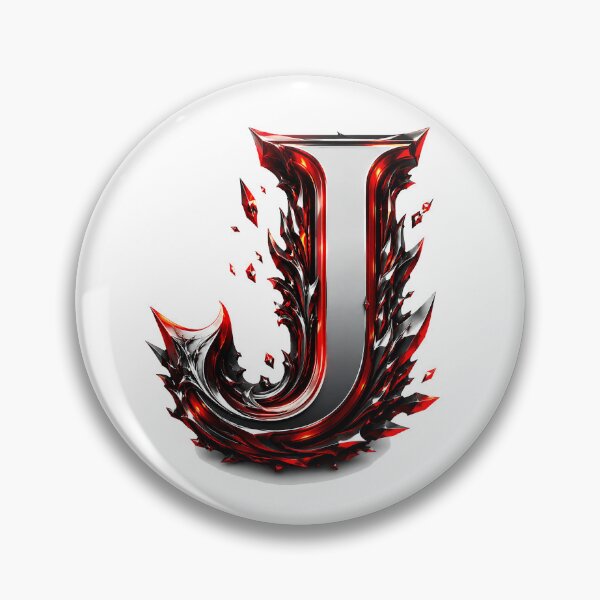 Item preview, Crimson Steel Alphabet of Power Letter J designed and sold by BlissBlvdShop.