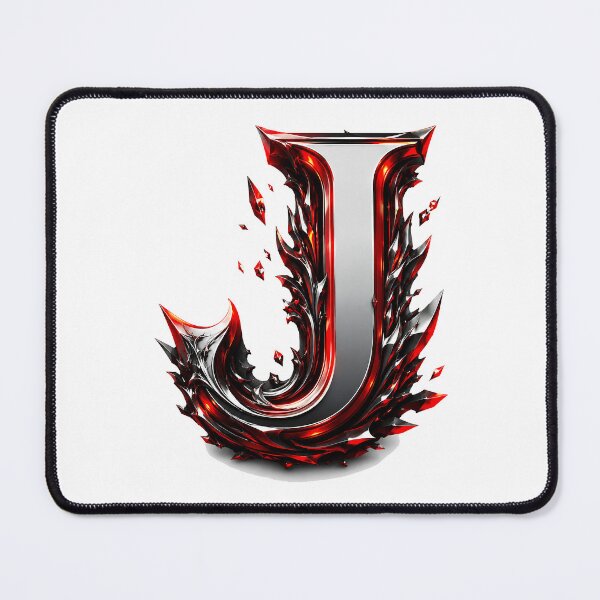 Item preview, Crimson Steel Alphabet of Power Letter J designed and sold by BlissBlvdShop.