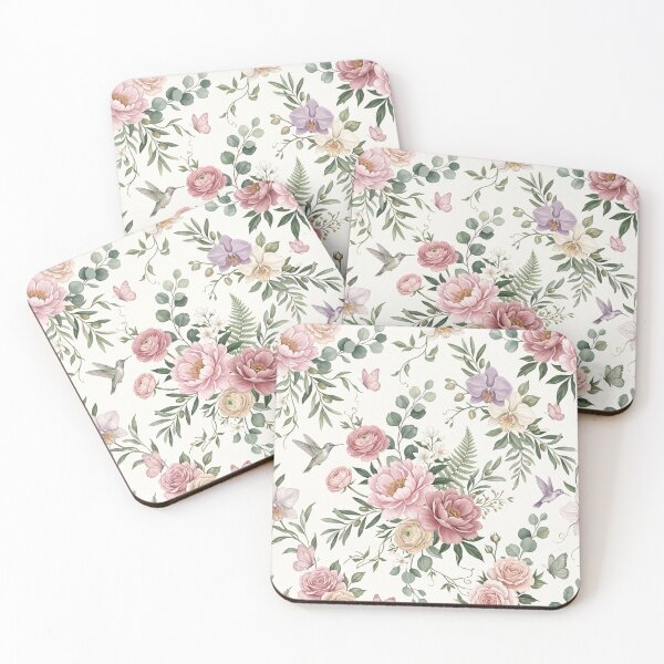 Artikelvorschau, Rosa geblümtes Kleid | Romantische botanische Modeillustration | Feminine Cottagecore-Ästhetik entworfen und verkauft von Softbear Atelier.