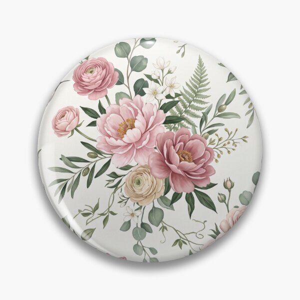 Item preview, Pink Floral Dress Design | Romantic Botanical Fashion Illustration | Feminine Cottagecore Aesthetic designed and sold by Softbear Atelier.