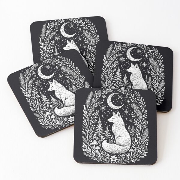 Item preview, Moonlit Fox in the Enchanted Winter Forest designed and sold by Victor Shadehorn.