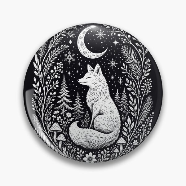 Item preview, Moonlit Fox in the Enchanted Winter Forest designed and sold by Victor Shadehorn.