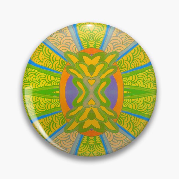 Item preview, Orange and blue Flower Zentangle Pattern designed and sold by Static.Alien.