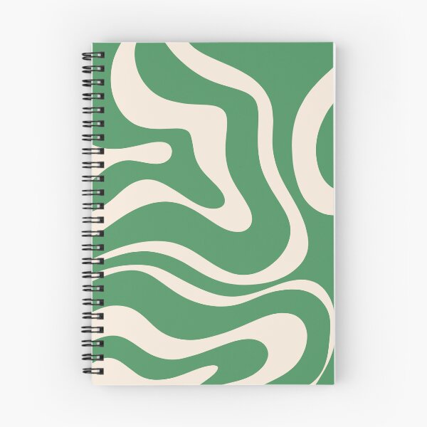 Item preview, Groovy Retro Modern Liquid Swirl Green and Cream Abstract Pattern designed and sold by kierkegaard.