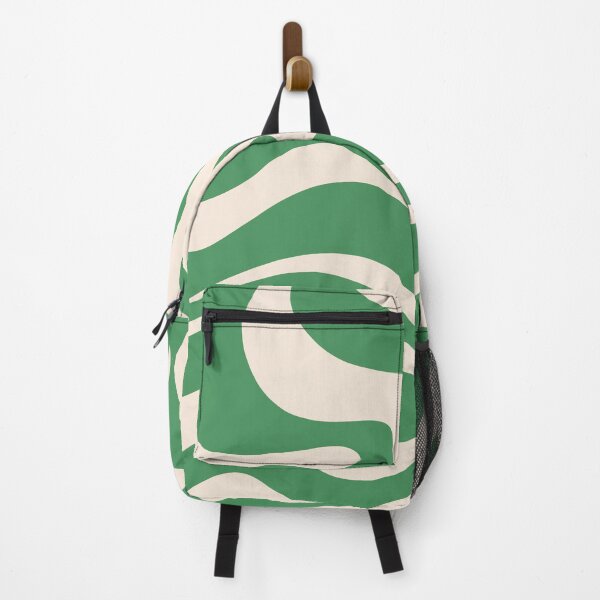 Item preview, Groovy Retro Modern Liquid Swirl Green and Cream Abstract Pattern designed and sold by kierkegaard.