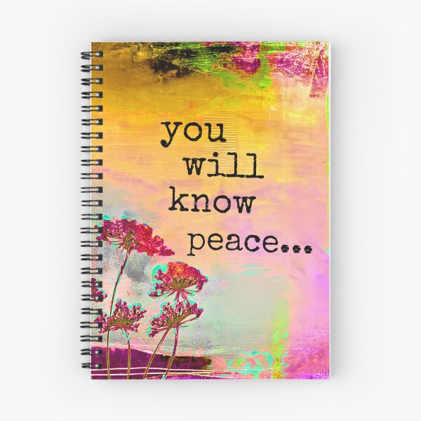 Item preview, AA Promises, recovery design, colorful wildflowers "you will know peace"  designed and sold by OmStudioz .