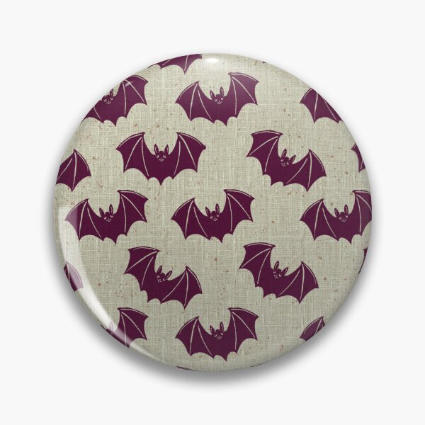 Item preview, Deep Purple Gothic Bat Toile Halloween Print designed and sold by DColourMuse.