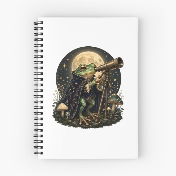 Item preview, Cute Frog Astronomer Sticker | Vintage Cottagecore Frog Moon Telescope Celestial Forest Art designed and sold by emotions23.