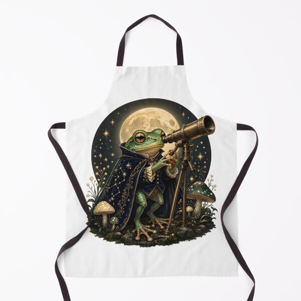 Item preview, Cute Frog Astronomer Sticker | Vintage Cottagecore Frog Moon Telescope Celestial Forest Art designed and sold by emotions23.