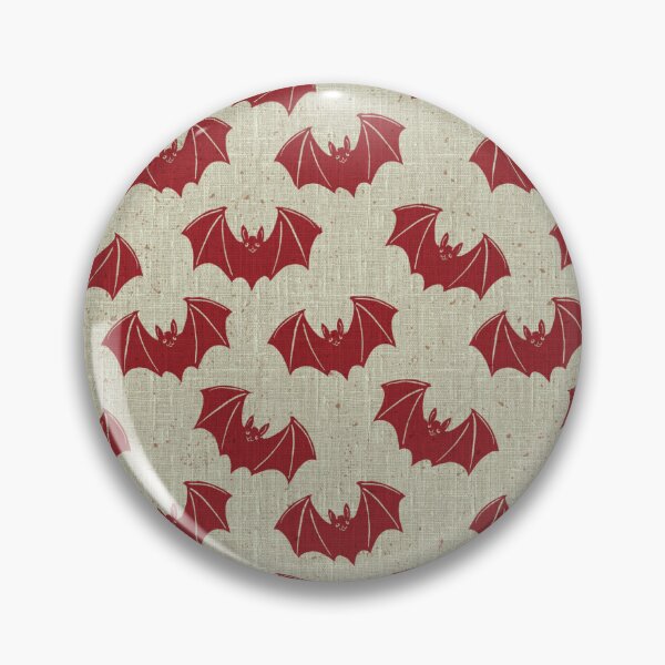 Item preview, Crimson Gothic Bat Toile Halloween Folk Pattern designed and sold by DColourMuse.