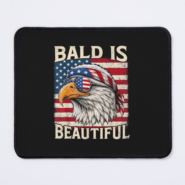 Item preview, Bald is Beautiful 4th of July USA Patriotic Funny Bald Eagle designed and sold by FrankIsabel.