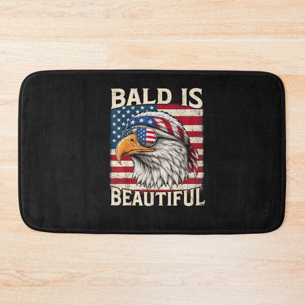 Item preview, Bald is Beautiful 4th of July USA Patriotic Funny Bald Eagle designed and sold by FrankIsabel.
