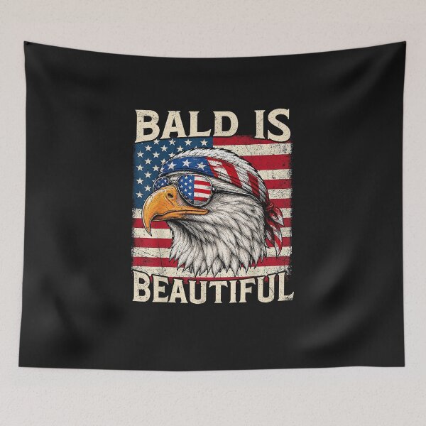 Item preview, Bald is Beautiful 4th of July USA Patriotic Funny Bald Eagle designed and sold by FrankIsabel.