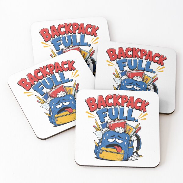 Item preview, Backpack Full Funny Back to School Student Cartoon Design designed and sold by AleksaDesignMTL.
