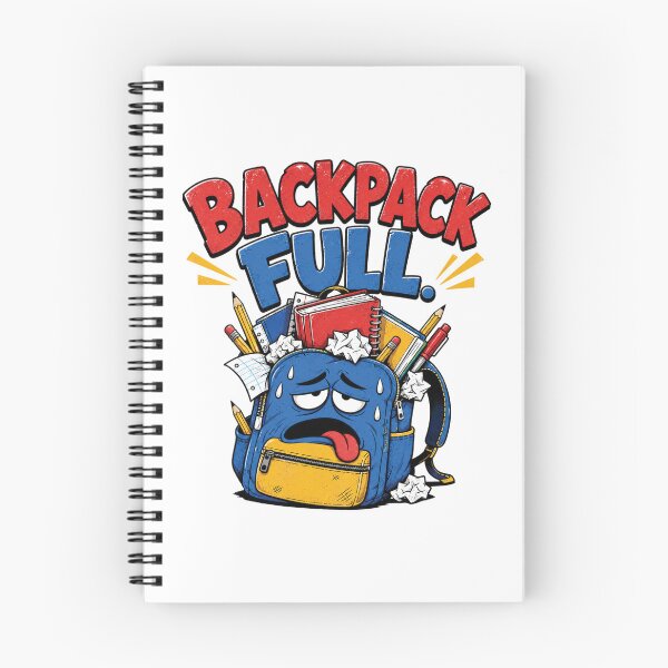 Item preview, Backpack Full Funny Back to School Student Cartoon Design designed and sold by AleksaDesignMTL.