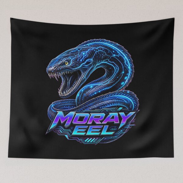 Item preview, Cyberpunk Moray Eel Neon Marine Predator T-Shirt designed and sold by Uglyandcute.